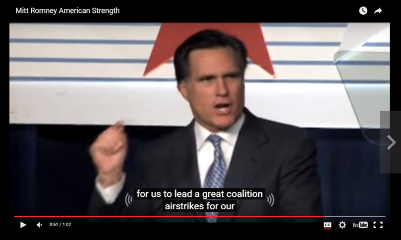 Mitt Romney speech incorrectly captioned