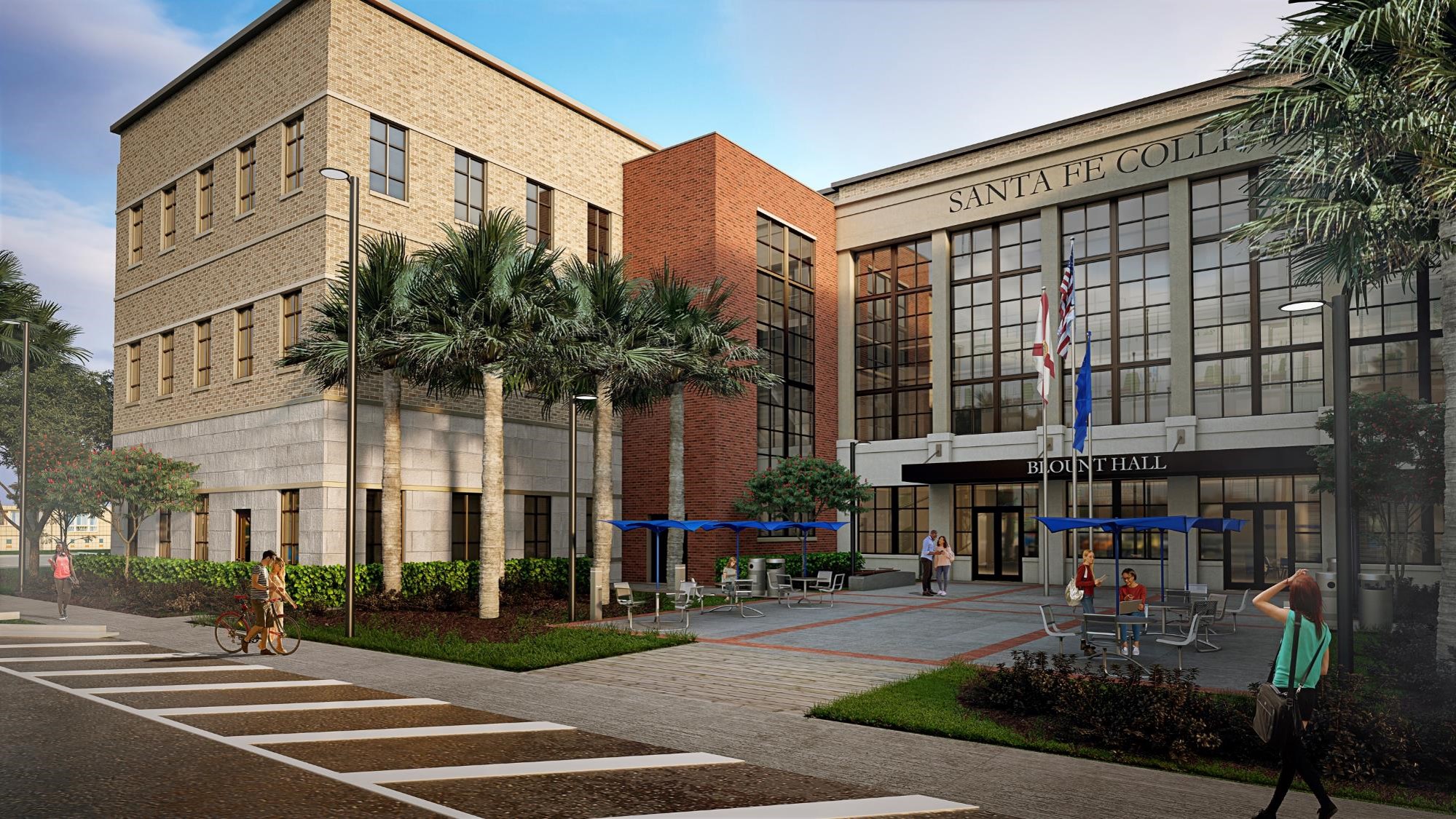 Santa Fe College Architectural rendering of the prospected Blount Hall entrance. 