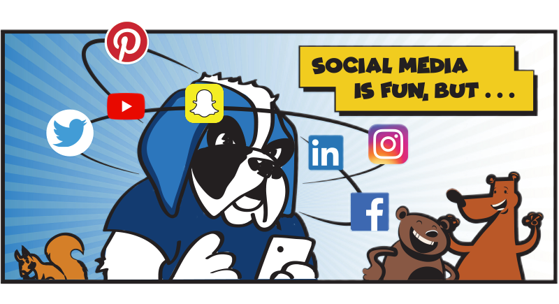 Caesar likes checking out social media to stay connected, but...
