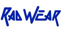 RadWear logo in blue
