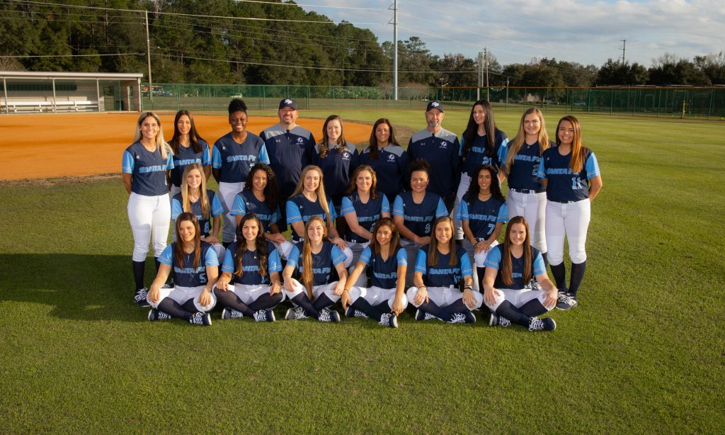 Santa Fe Saints softball team photo of players and coaches