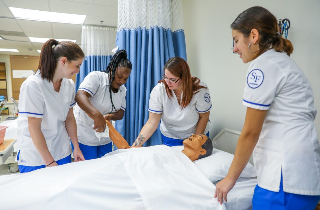 Students in SF's Health Sciences Nursing program.