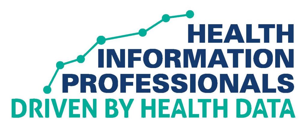 Health Information Professionals - Driven By Data words over a graph chart plotting points.