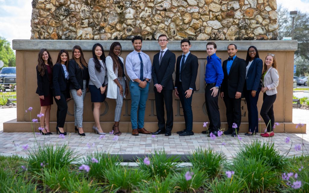 The 2019-2020 SF Student Ambassadors (from left) Madelyn Carroll, Kathleen Velez, Camila Salviano, Yoojin Jung, Zeinabou Diarra, Curby Bodden, Darrian Watson, Jaime Truzman, Daniel Hardin, Ian Arnold, Dajhia Preston, Abigail Dumonceau.