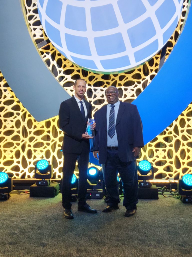 SFPD Officer Christopher Wilson and Captain Ryan Woods at the IACP ceremony in which the SFPD was honored with the 2023 Leadership in Victim Services Award.