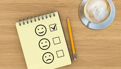 Survey using smileys