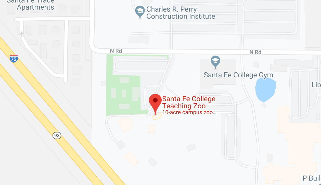 Santa Fe College Teaching Zoo Location Map